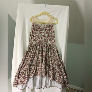 Mia Joy Floral flowy Kids Dress with red roses size 6
